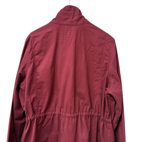 Old Navy Womens Utility Jacket Plus Size 2X Red Cotton Casual Zip Field Coat - Picture 7 of 12